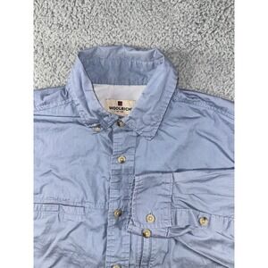 Woolrich Shirt Men Medium Fly FIshing Safari Field Vented Pockets Outdoor 3x Dry